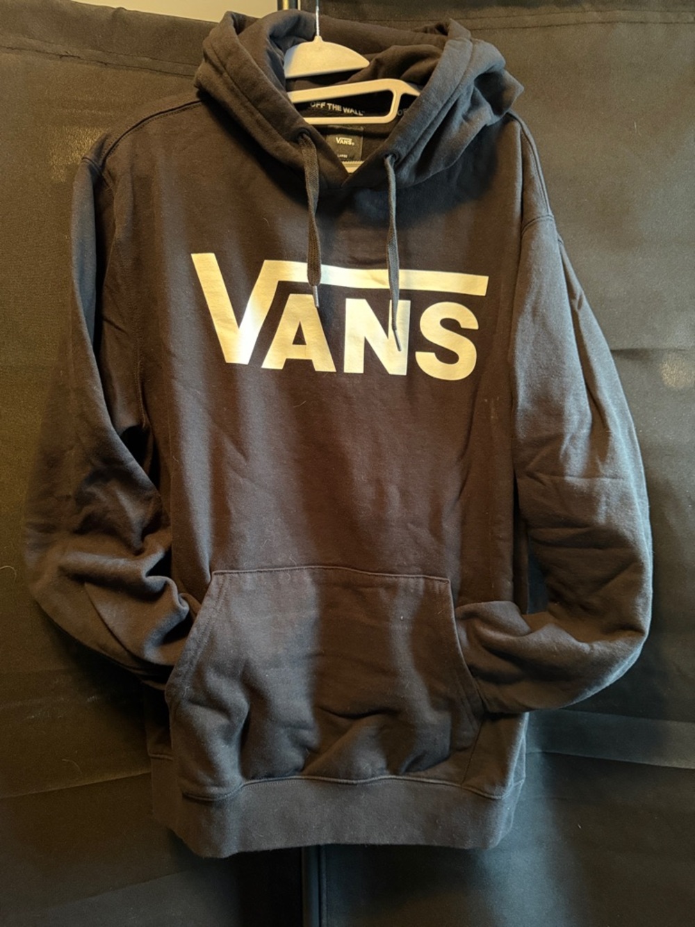 Vans Black Hoodie with White Logo